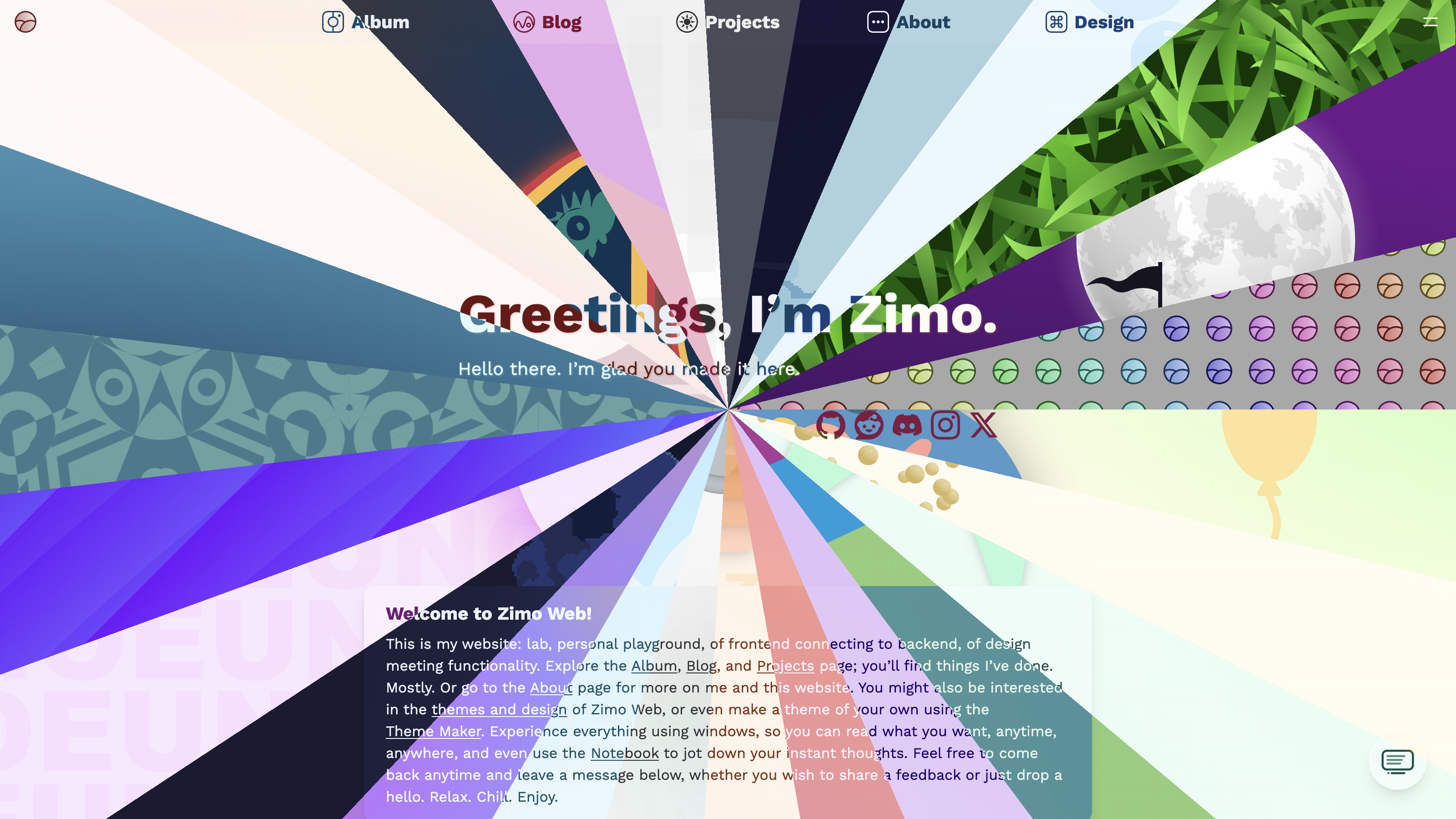 The Themes of Zimo Web.