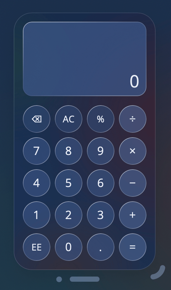 The calculator window.