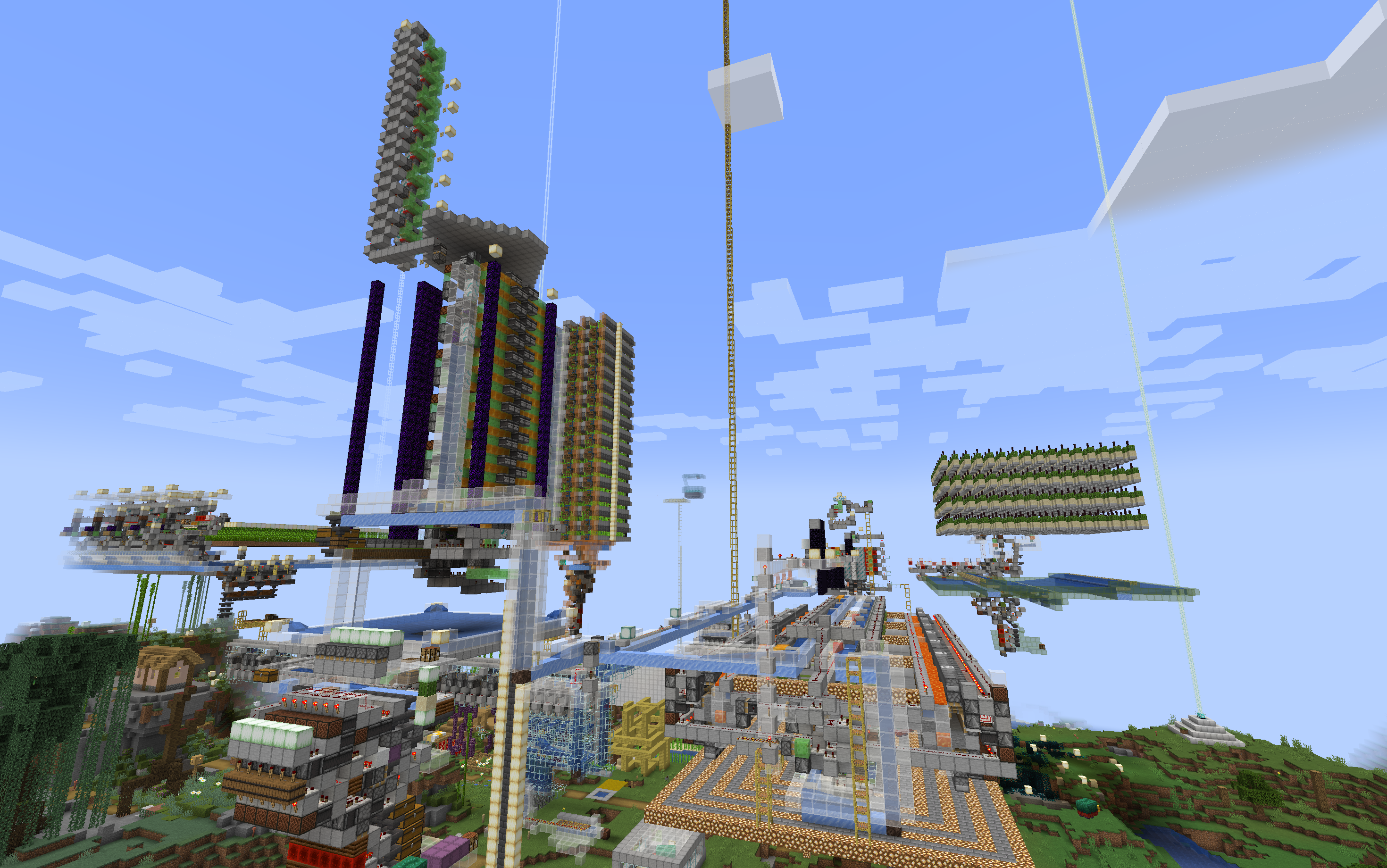 The tree farm and the bonemeal farm.